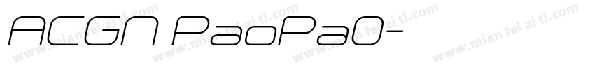 ACGN PaoPa0字体转换